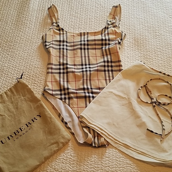 Burberry Other - Burberry bathing suit, cover up and dust bag